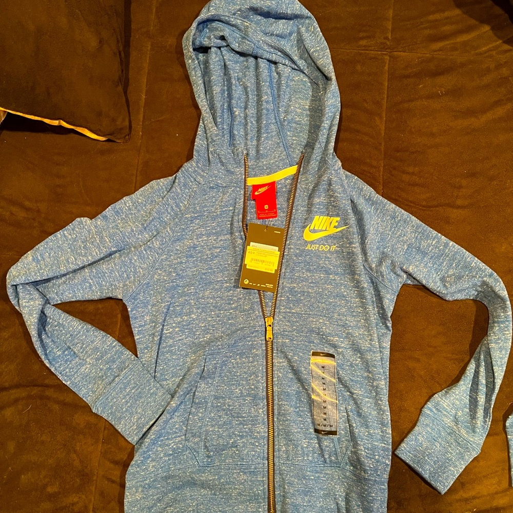 Heather Blue Nike zip up hoodie